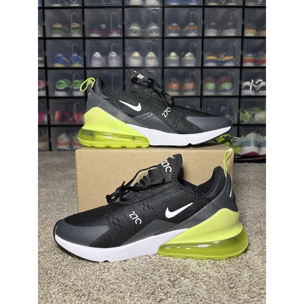 Nike Air Max 270 Light Lemon Twist/Black/White Mens Size 9.5 AH8050-703 NEW - Picture 2 of 5